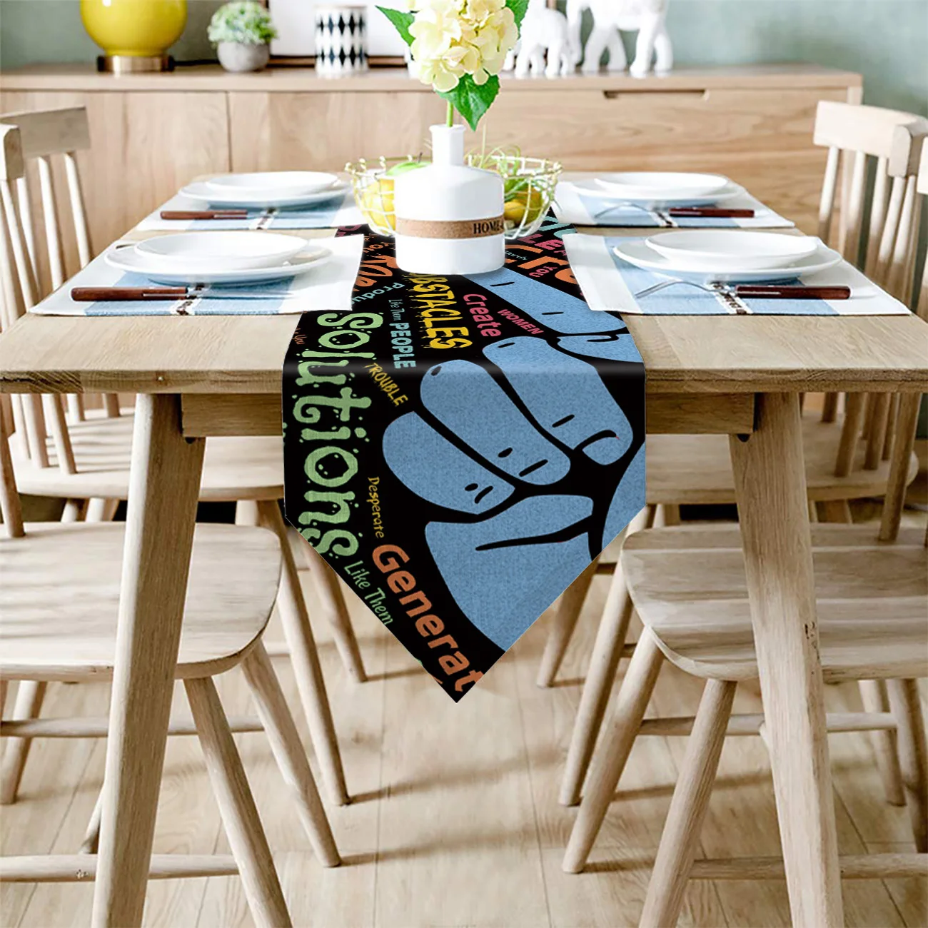 Настольная дорожка s текстовая иллюстрация уличный английский современный