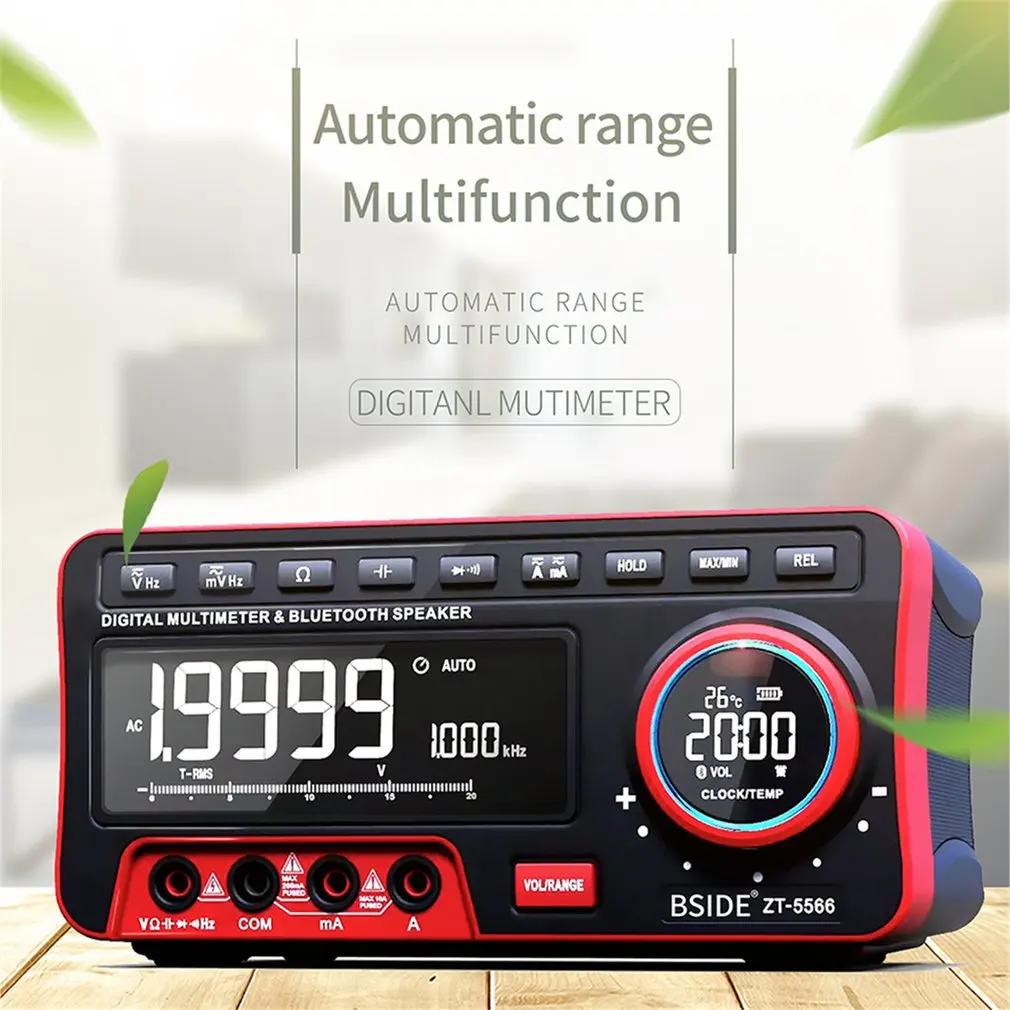 ZT-5566 19999 отсчетов T-RMS Настольный цифровой мультиметр и BT динамик AC/DC измеритель