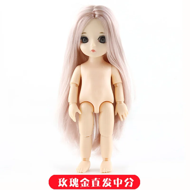 MGJZF 16 см BJD куклы 13 совместный подвижный 1/12 куклы-принцессы игрушки макияж одеваются голый обнаженный милый ребенок кукла игрушка для детей Подарки - Цвет: MGJZF