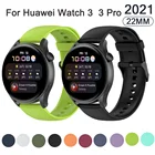 Ремешок силиконовый для смарт-часов Huawei Watch 3, оригинальный браслет для HUAWEI GT 2 ProGT 2 46 ммGalaxy Watch 3 45 мм 46 мм