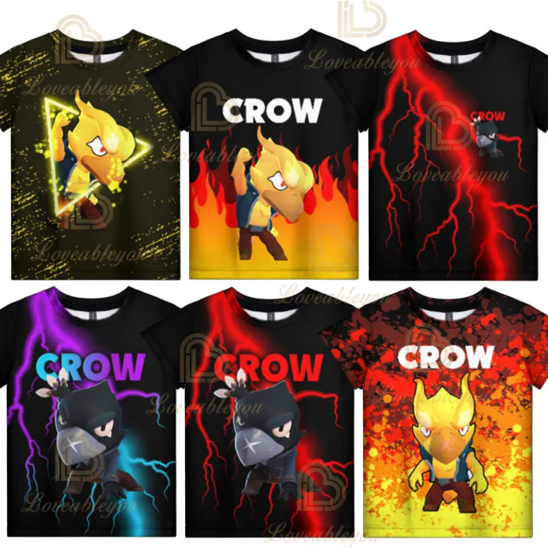 

Stars Clothes T Shirt for Boy Leon Spike Crow Surge Sandy Max El Primo Game Tshirt Tops Tees Kid Children Men Clothing