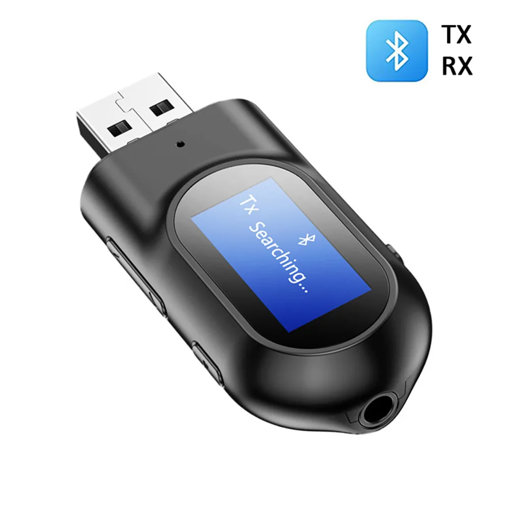 3 в 1 USB Bluetooth 5 0 ЖК-дисплей экран передатчик приемник громкой связи с AUX аудио