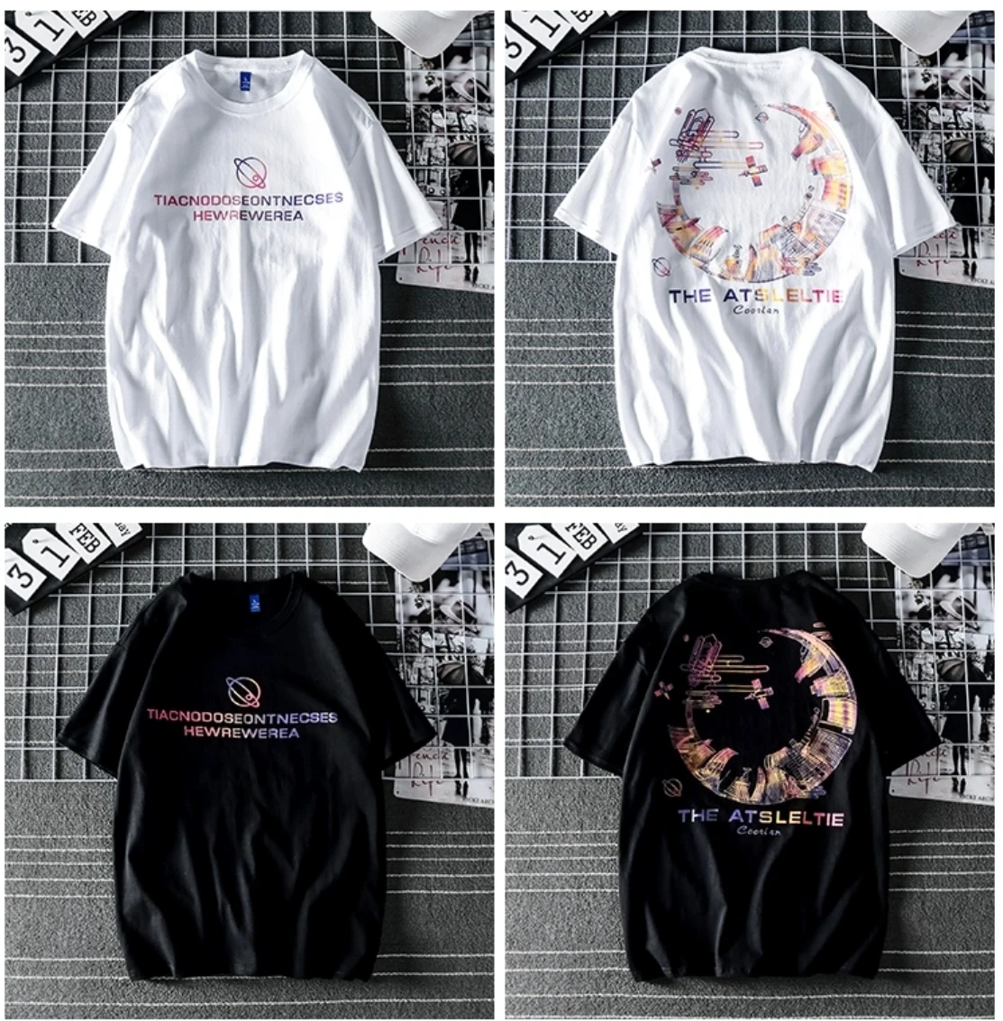 

T-shirt Men/Women Harajuku Cotton Popular Design Print Summer Casual Black Short Sleeve Letter Fashion Cool White Clothes