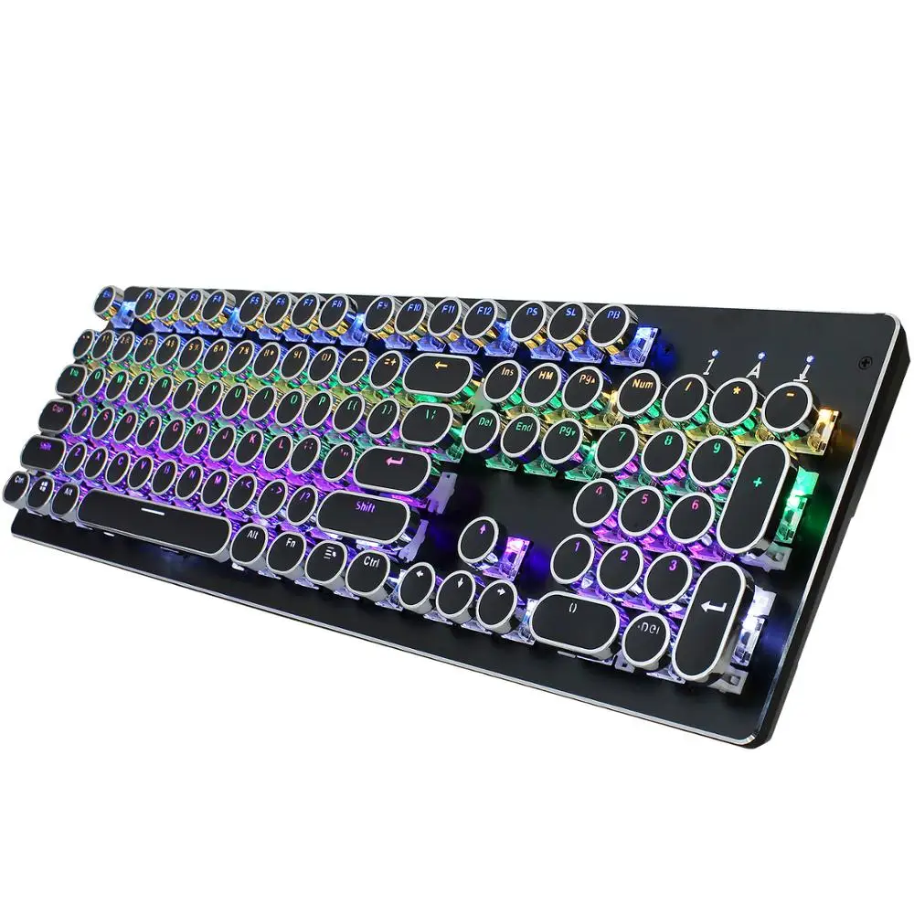 Mechanical Keyboard OUTEMU Blue Switch Punk Wired Gaming Keyboard RGB Mix Backlit 104key Anti-ghosting For Gamer PC Laptop