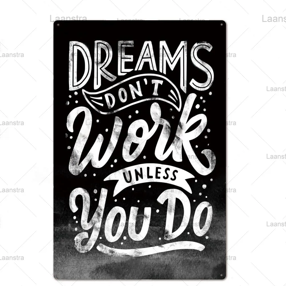 

Metal Tin Sign Modern Inspirational Word Encourage Cheering Signs Wall Decor For Home Cafe Company Pub Club Iron Brand Plaque