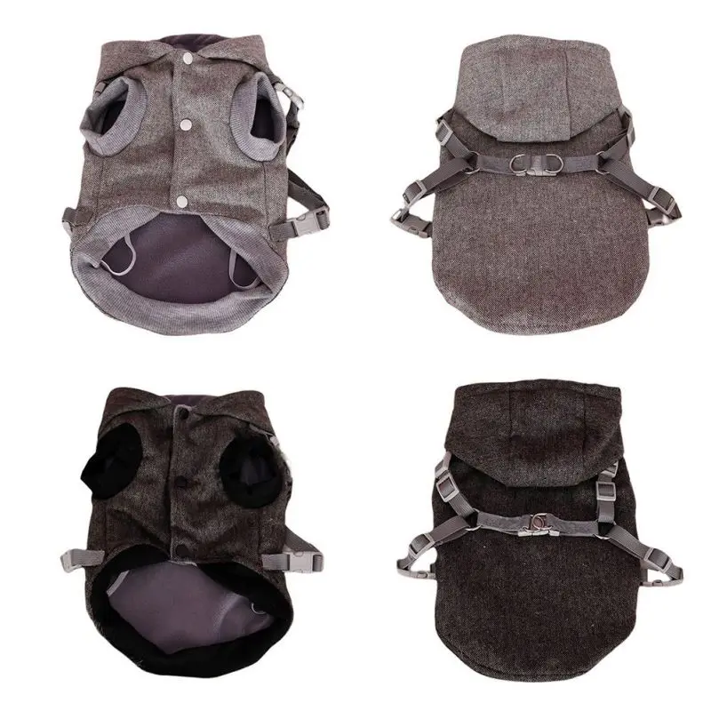 

Куртка для домашних питомцев с ремнями, зимняя теплая одежда для собак, ветрозащитный жилет для маленьких и средних собак и кошек, пальто, од...