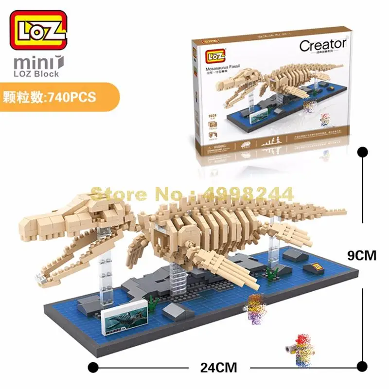 Динозавр fossil тираннозавр рекс Велоцираптор Трицератопс череп Юрского периода Скелет строительный блок 8 фигурок Кирпичи Игрушка