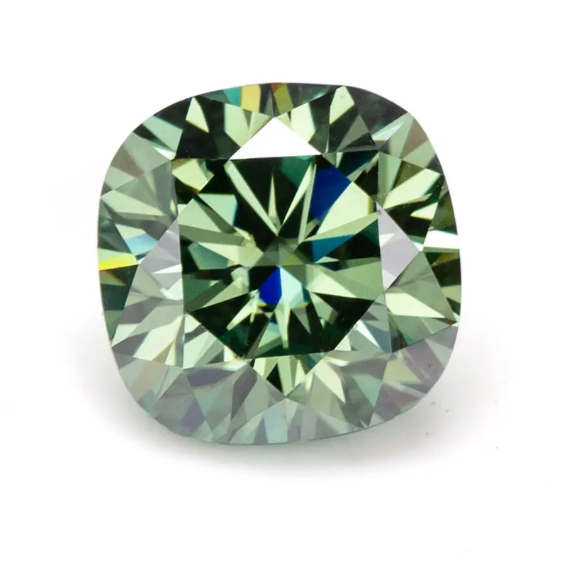 4*4 мм 2020 Подушка вырезана Высокое качество Зеленый VVS1 свободное moissanite АЛМАЗНОЕ