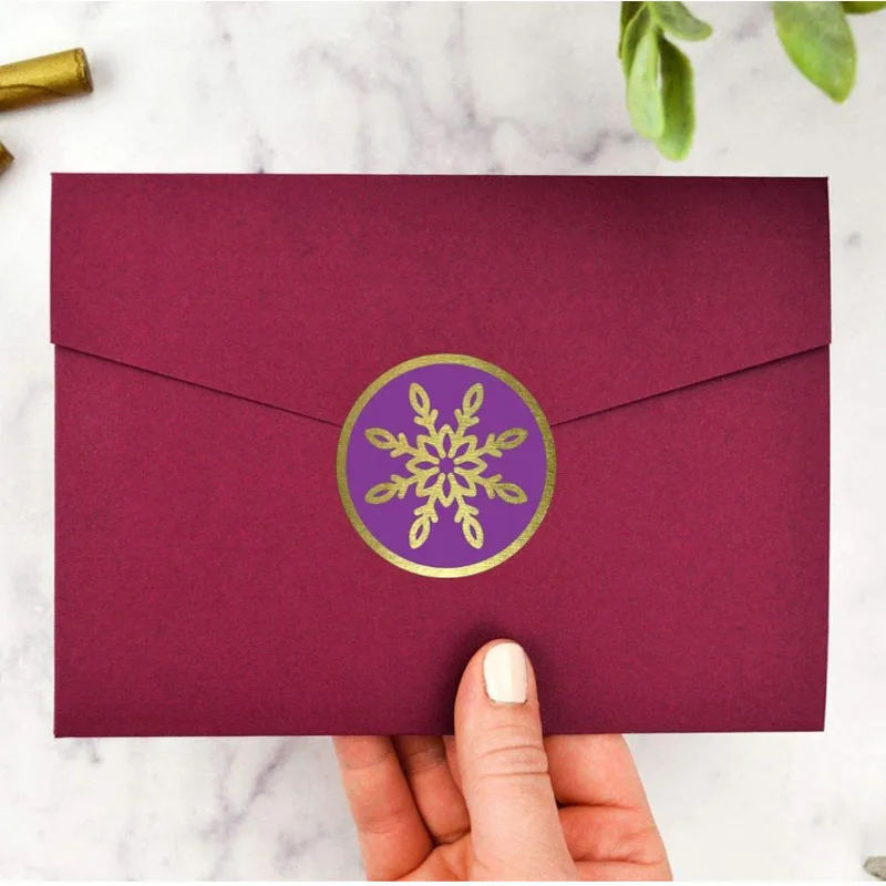 

Merry Christmas Handmade Stickers Christmas snowflake stickers Label Sealing Stickers Wedding Party festival Decor stickers