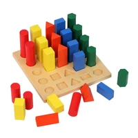 stack and sort board wooden educational geometric sorting toy new