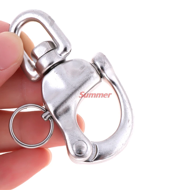 

Hot 70mm Stainless Steel Quick Release Boat Chain Shackle Swivel Snap Hook