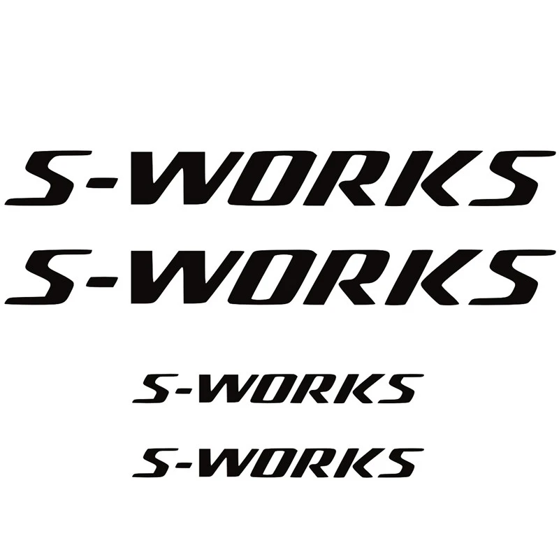 

4x Pegatinas Car Sticker Vinilo S-works Bike JDM Vinyl Decal Styling Accessories Black/Sliver KK15*2cm