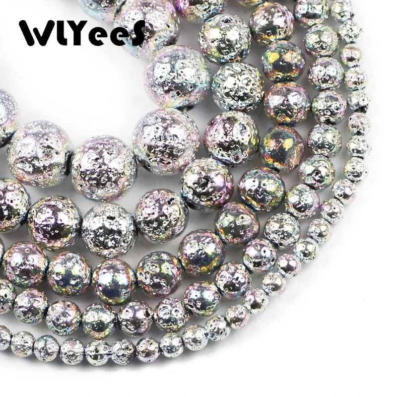 WLYeeS светильник лые разноцветные камни вулканическая лава круглые бусины