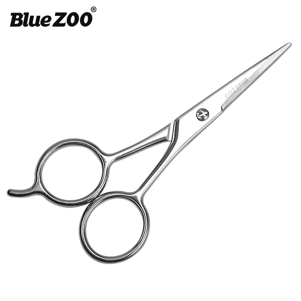Ножницы Bluezoo с большим кольцом для носа волос бороды бровей из нержавеющей стали