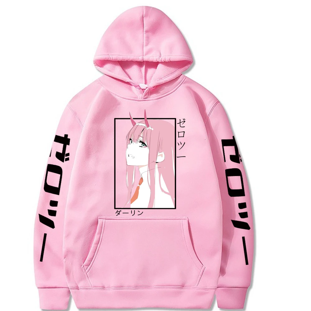 

Female Cloth Zero Two Hot Anime Hoodie Fashion Pullovers Tops Casual Loose