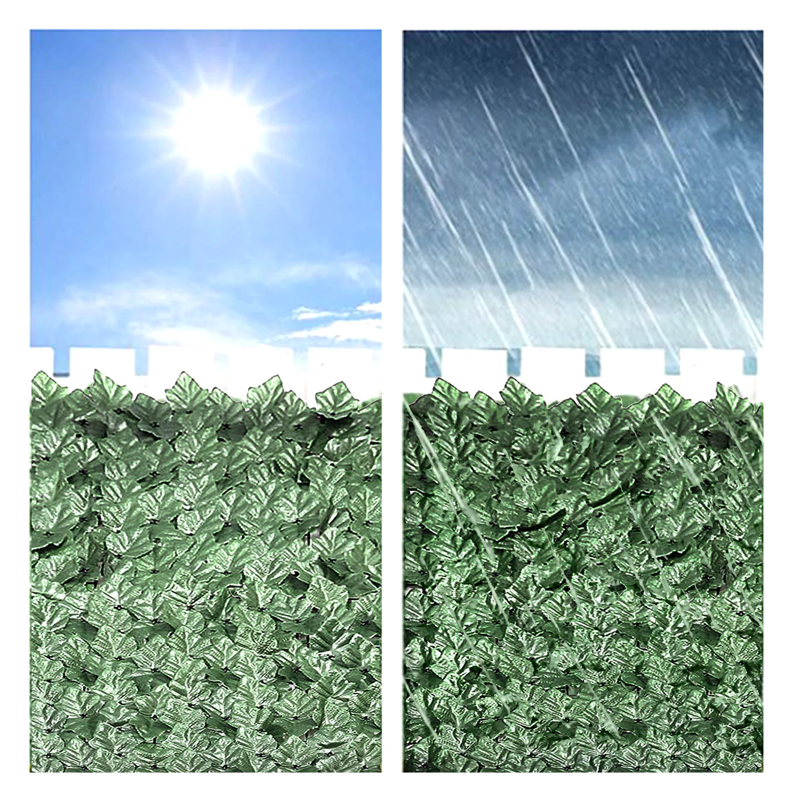 

UV Protection Artificial Balcony Green Leaf Fence Roll Up Panel Ivy Privacy Garden Fence Backyard Home Decor Rattan Plants Wall