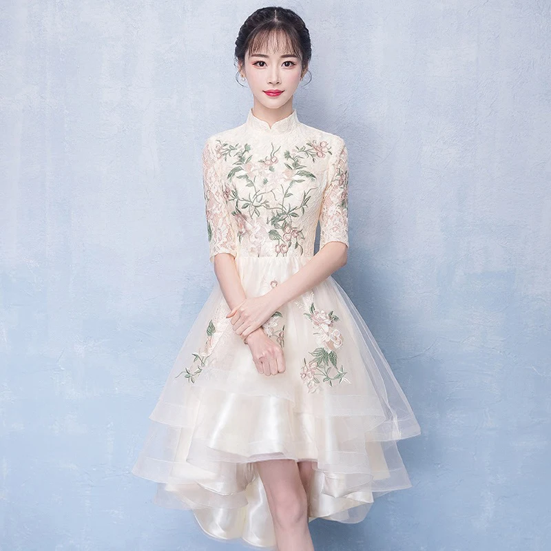 Женское облегающее вечернее платье роскошное длинное свадебное Ципао в