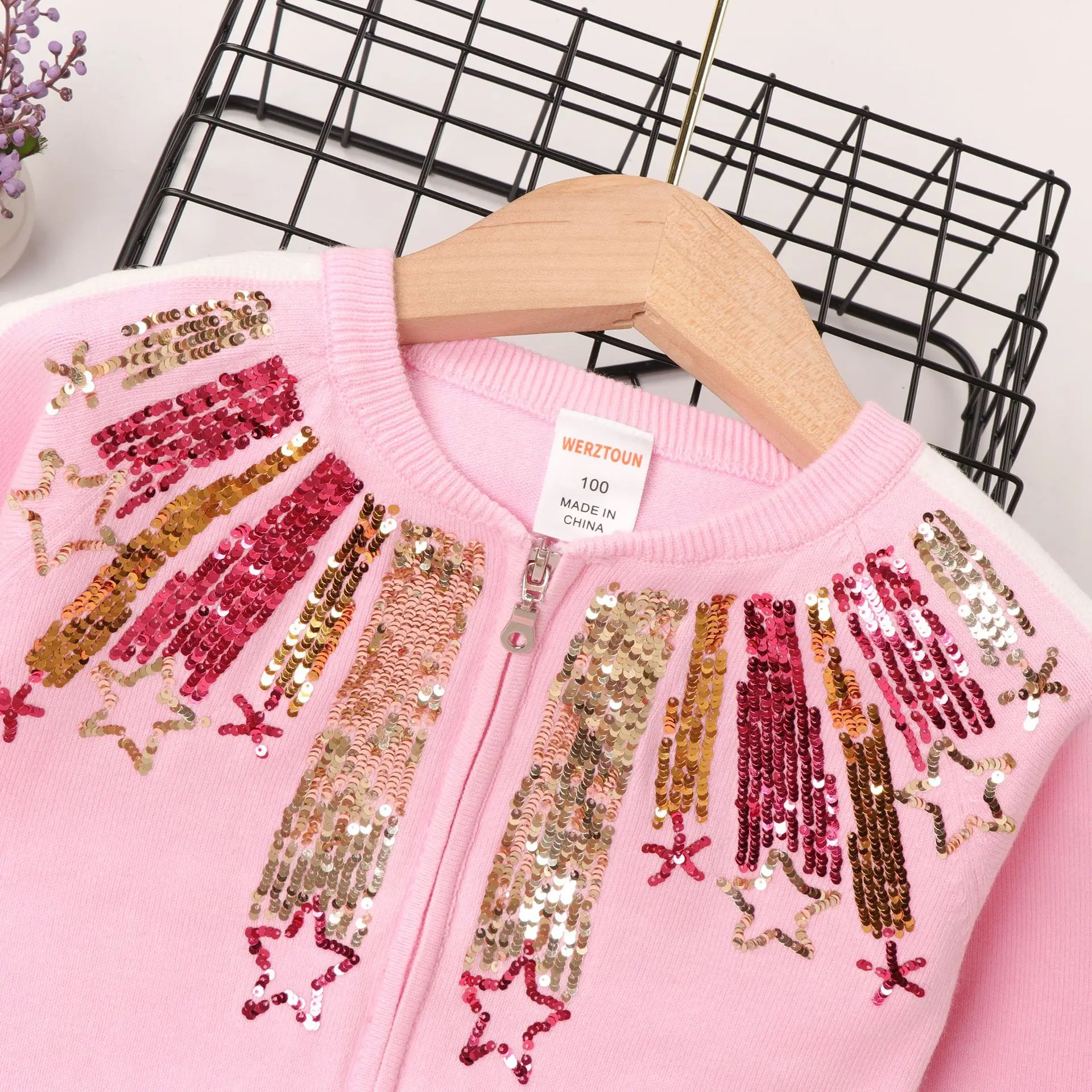 Модный свитер кардиган для девочек тонкие свитера весна осень Детская вязаная