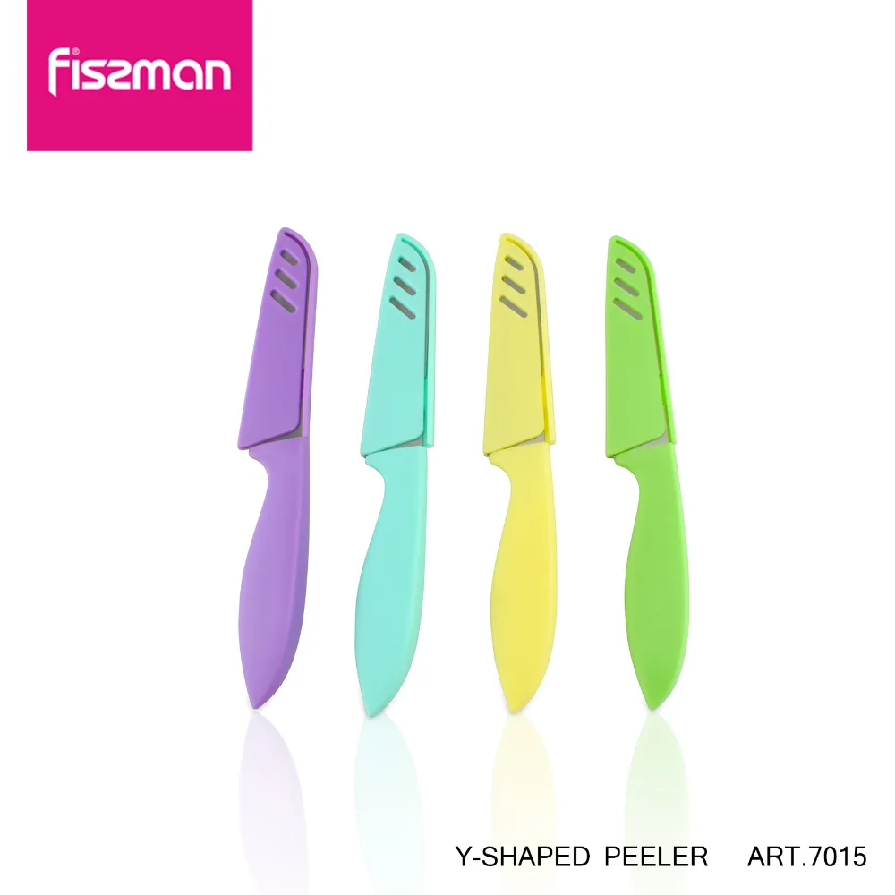 Fissman 4 дюймовый нож для очистки овощей из нержавеющей стали с разноцветным ножом и