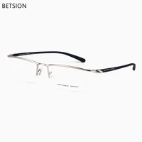 betsion men titanium alloy glasses half rim eyeglass frame women glasses eyeglasses prescription glasses