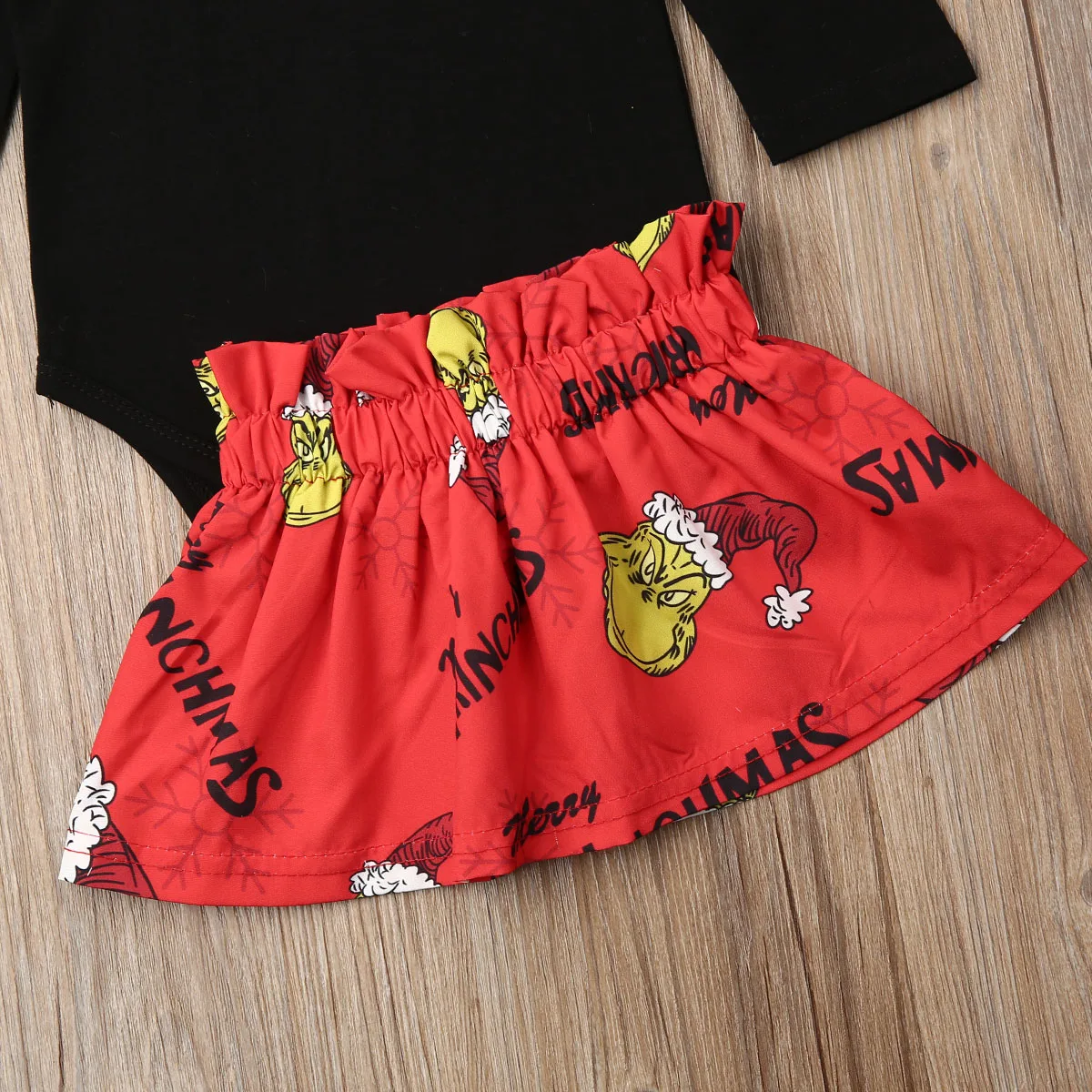 Одежда для девочек осенняя Милая Рождественская одежда маленьких боди с длинным