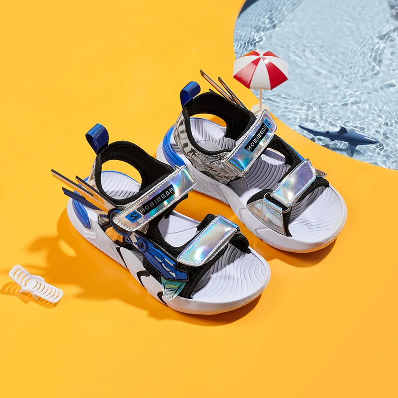 

Boys Sandals Laser Shoe Upper Design Kids Sandals Comfortable Beach Shoes Summer Casual Children Wear-resistant Footwear