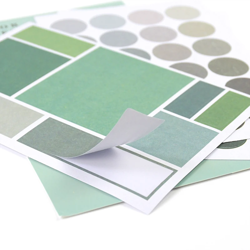 4 листа (76 шт.) DIY наклейки квадратные точки цветной дневник планер для записей