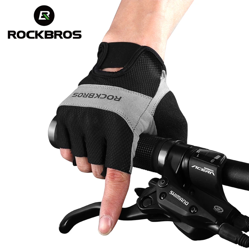 Велосипедные перчатки ROCKBROS для мужчин и женщин спортивные ударопрочные Митенки