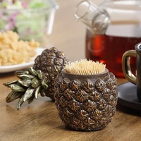 home storage pineapple toothpick box personality creativity lovely portable european home simple restaurant cotton swab can