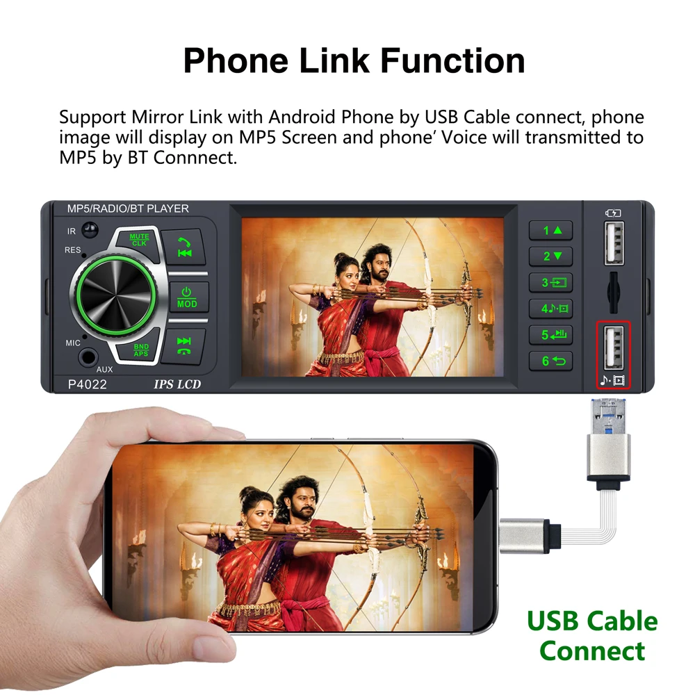 Автомагнитола ESSGOO 3 8 дюйма IPS экран 1 din MP5 плеер Авторадио стерео FM Bluetooth MirrorLink