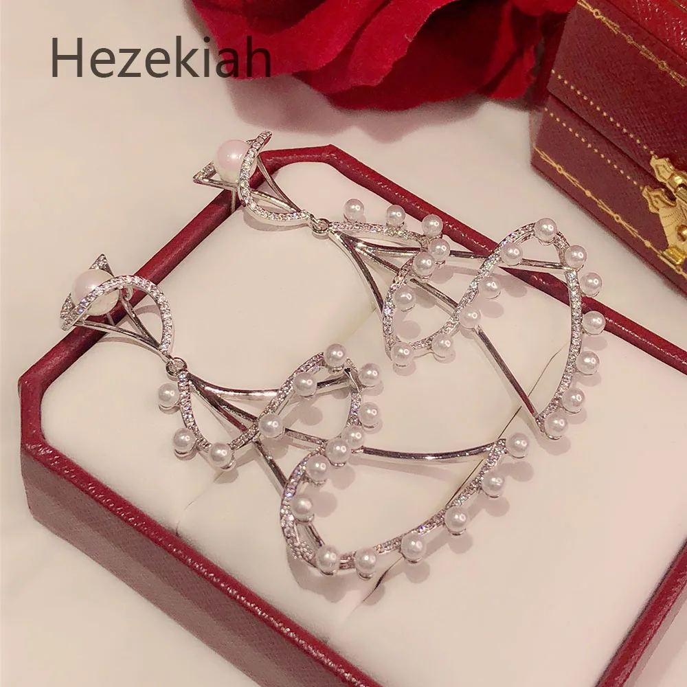 Hezekiah игольчатые серьги для свадебного платья невесты темпераментные и модные
