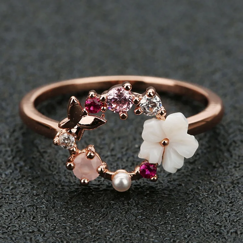 Сверкающее женское кольцо Подарок на годовщину Свадебные обручальные украшения