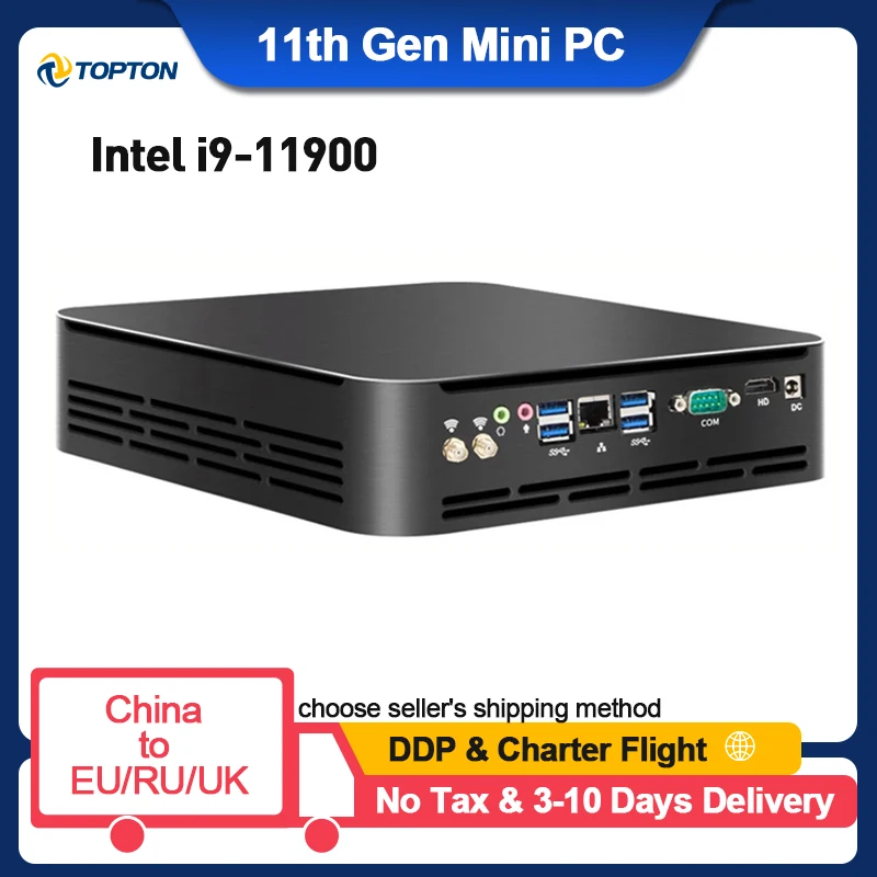 

TOPTON New 11th Gen Intel Mini PC Windows 11 Core i9 11900 i7 11700 i5 11400 Desktop Gaming Computer Linux HTPC UHD750 8USB WiFi