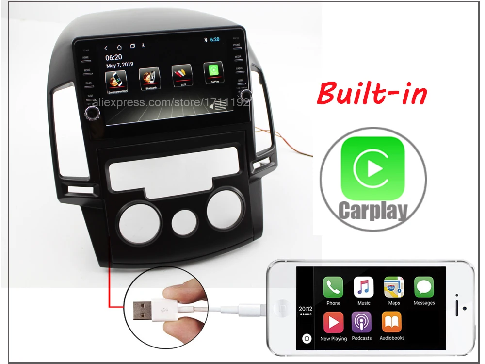 Liandlee Android для hyundai i30/Elantra Touring 2007~ 2011 2012 стерео автомобильный экран Carplay DSP BT gps-навигатор карта медиа
