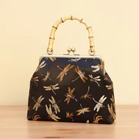 newest pure handmade vintage designer lock shell vintage bags wood hand bag womens handbags purses