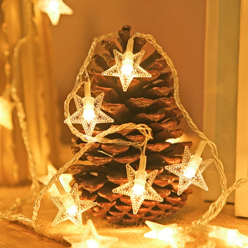 

Star lamp Christmas Decor For Home Hanging Garland Christmas Ornaments Xmas Tree Decor Noel Navidad 2021 New Year 2022 Light