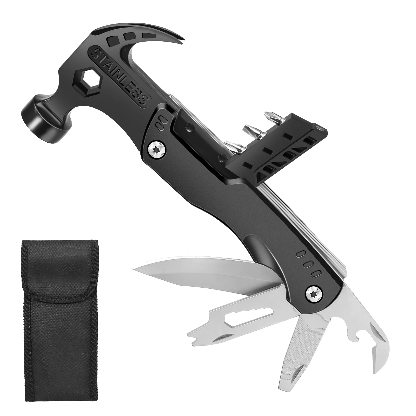 

All in One Tools Small Hammer Multitool Gifts for Dad from Daughter Son Unique Christmas Birthday Gift Ideas for Men 66C