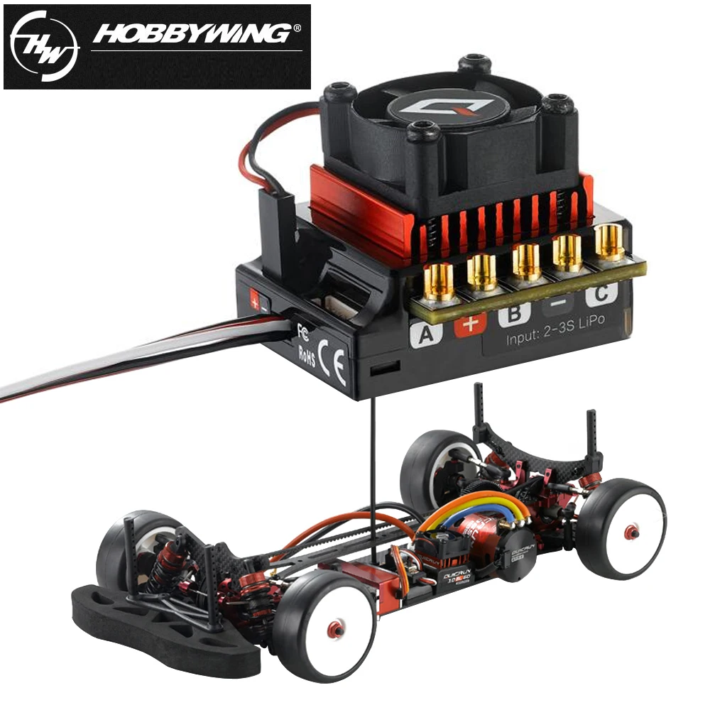 HobbyWing QuicRun 3650 G2 сенсорный бесщеточный Moter с 10BL120 120A ESC + светодиодный программный