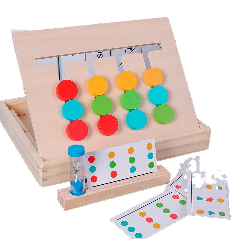 

Four-color Game Montessori Wooden Puzzle Early Education Children's Toy Enlightenment Logical Thinking Training Gift Kid