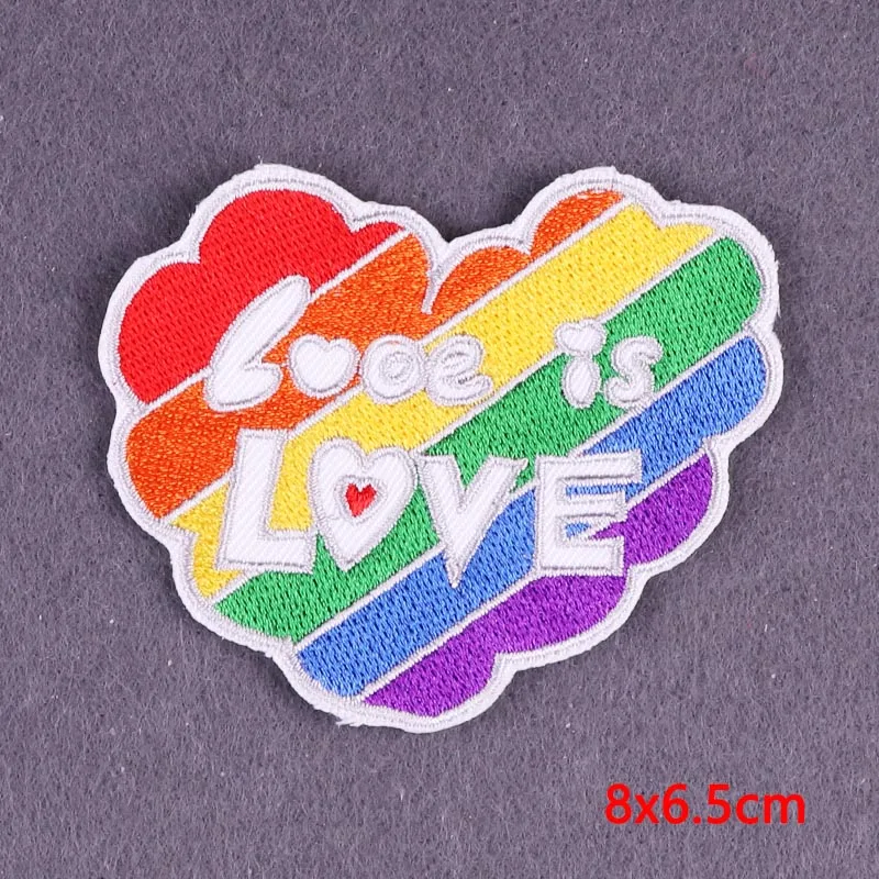Патчи гей-персонажей ЛГБТ патчи с утюгом красочные радужные вышитые для джинсов