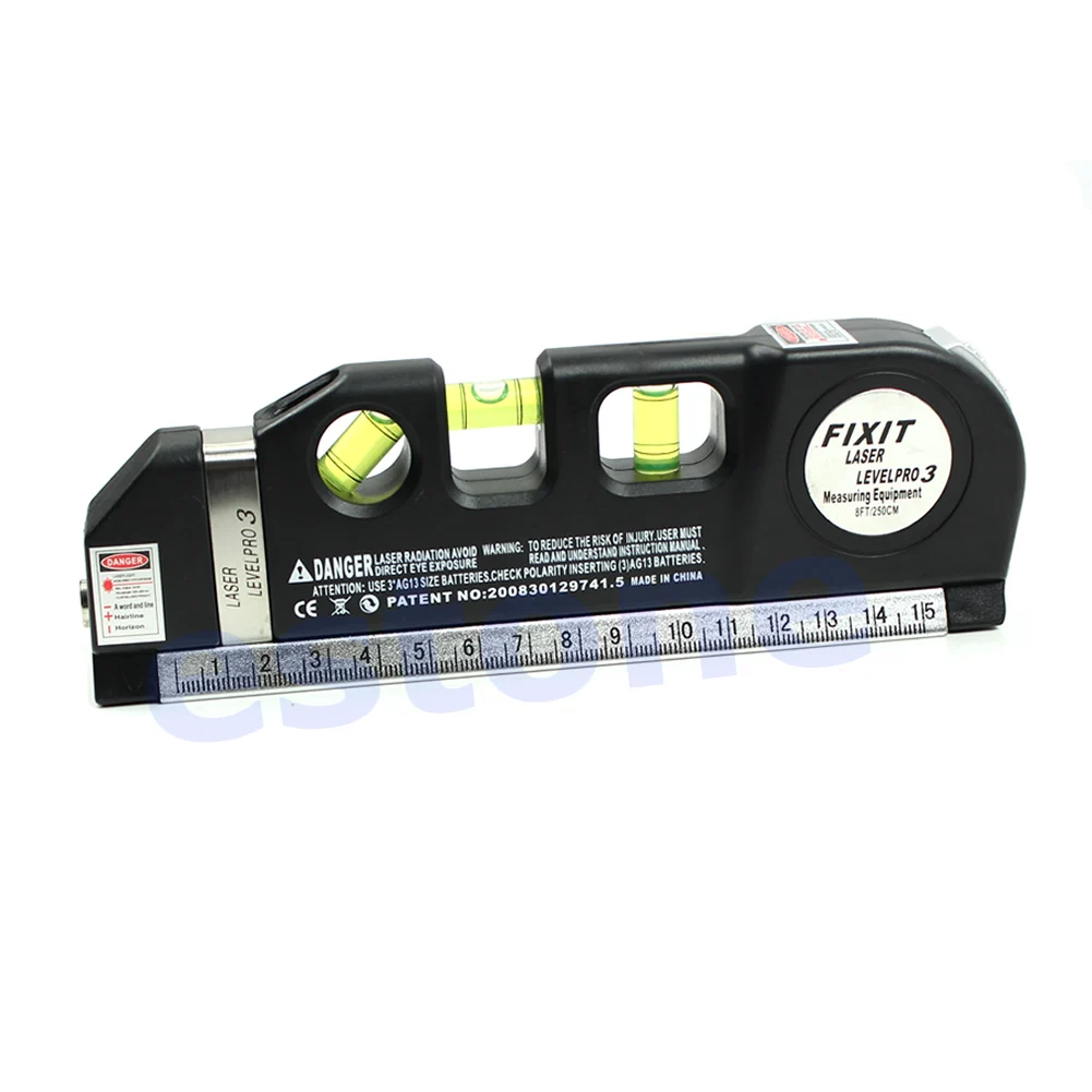 

Multipurpose Level Horizon Vertical Measure Tape Aligner Bubbles Ruler 8FT