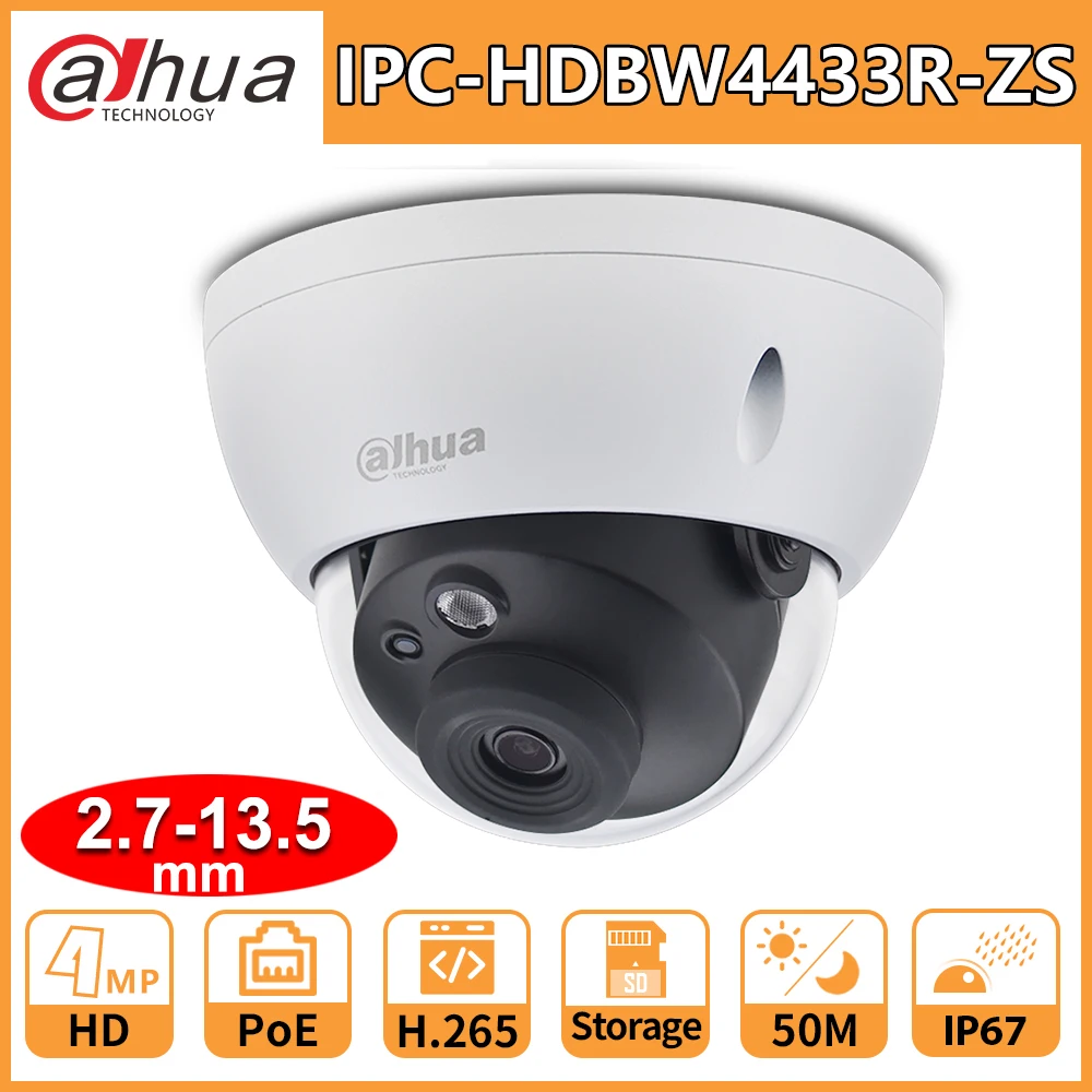 IP камера Dahua HD 4 МП 2 7 13 5 мм с электрическим зумом|Камеры видеонаблюдения| |