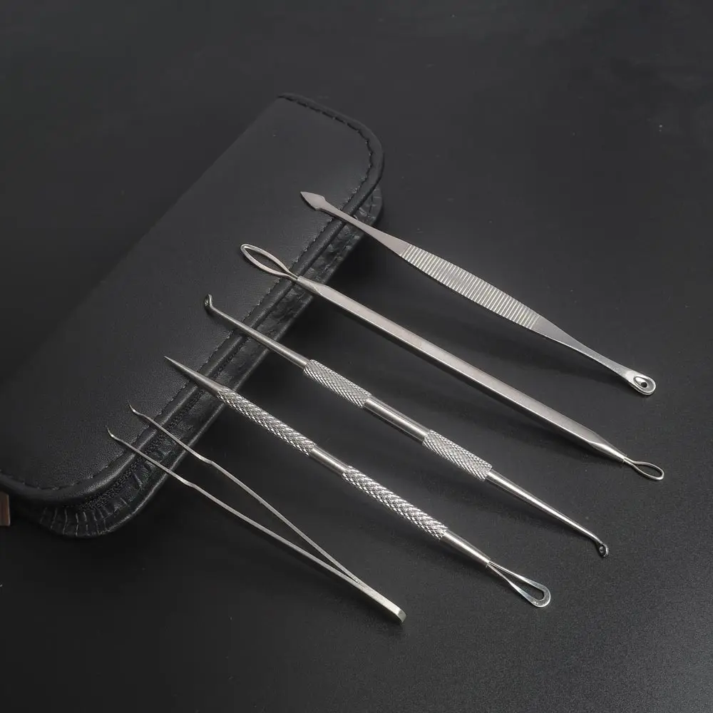 

5 PCS/Set Blackhead Acne Remover Pimple Blemish Extractor Remover Tool Beauty Acne Needle Set Black Spots Skin Care Kit