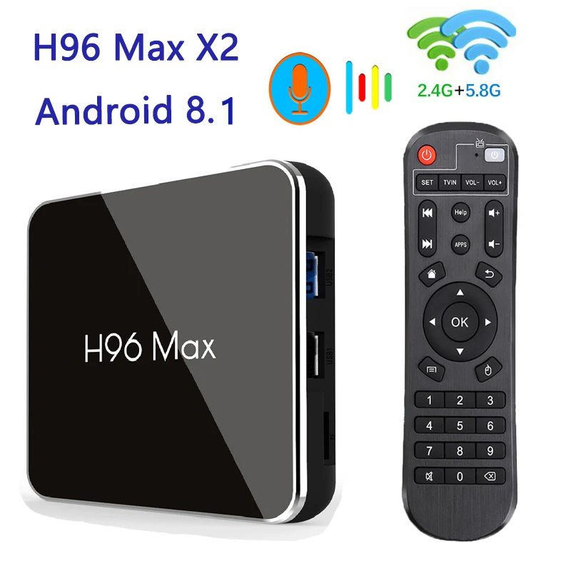 Новый H96max X2 Android 8 1 ТВ приставка Поддержка Bluetooth 2 4G wifi 65 Гц Смарт медиаплеер brasil iptv