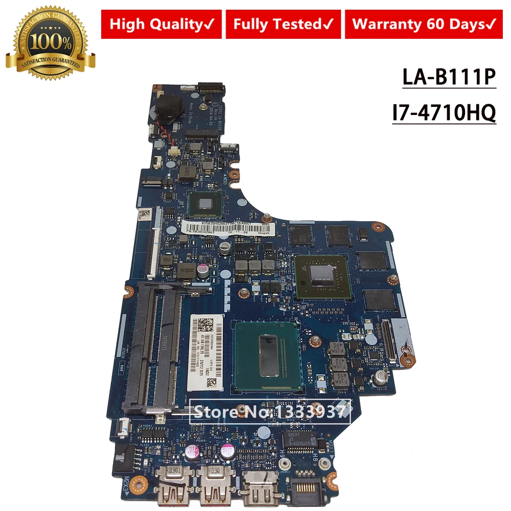 5b20h02663 для Lenovo Y50 70 материнская плата портативного компьютера с i7 4710HQ SR1PX ZIVY2 LA B111P