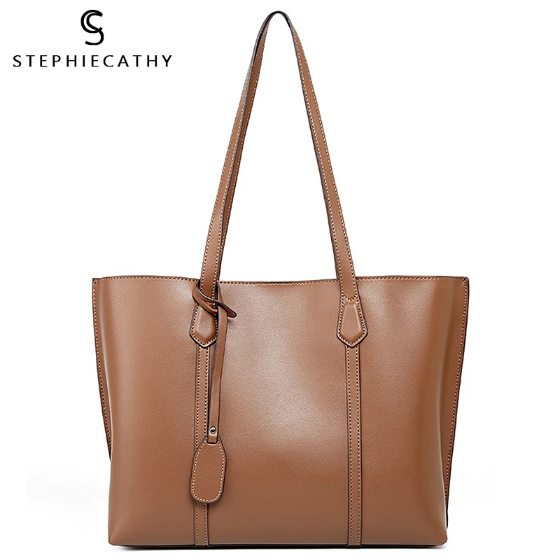 SC Fashion Genuine Leather Shoulder Bag For Women Large Casual Classic Tote Soft Real Female Daily Working Handags Purse |