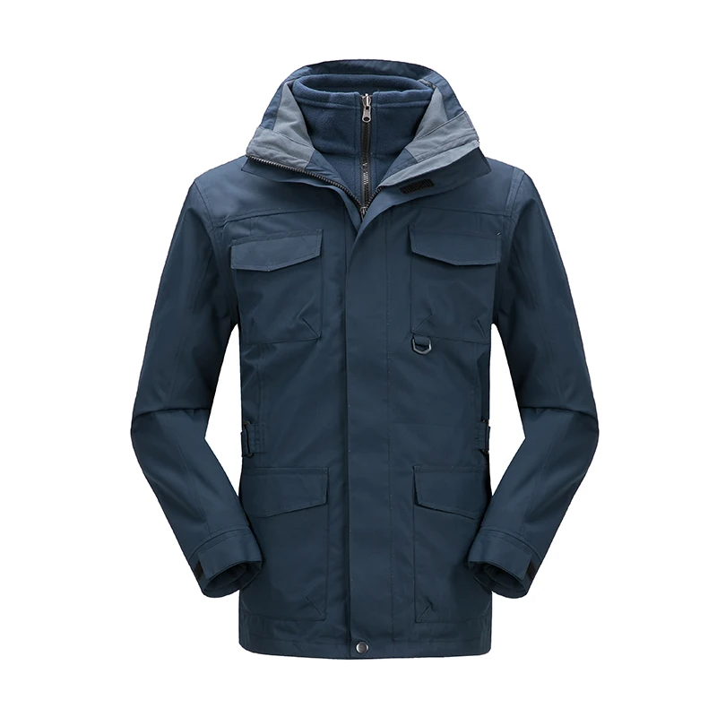 Blue Флисовая водонепроницаемая куртка Мужская мягкая ветровка Goretex regenjacke треккинг непромокаемый плащ jaqueta masculina impermeavel - Цвет: Blue