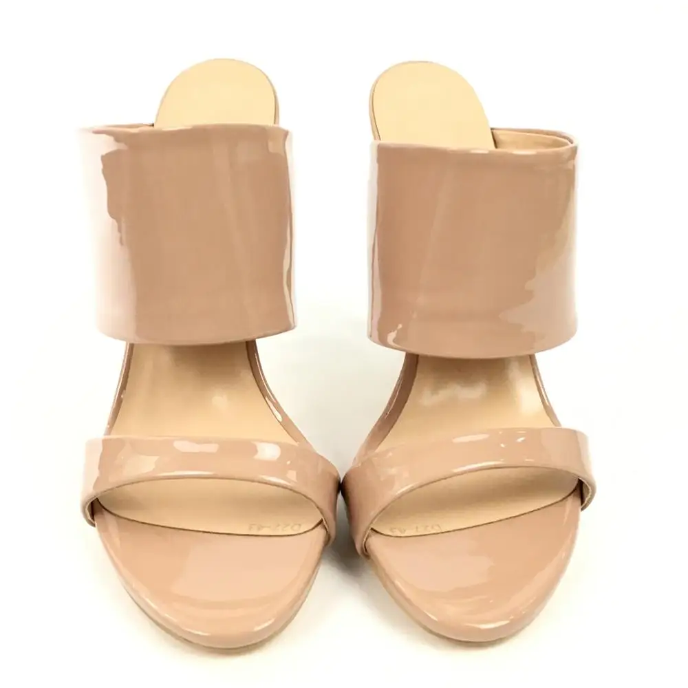 Женская обувь Босоножки на высоком каблуке с открытым носком Лакированные