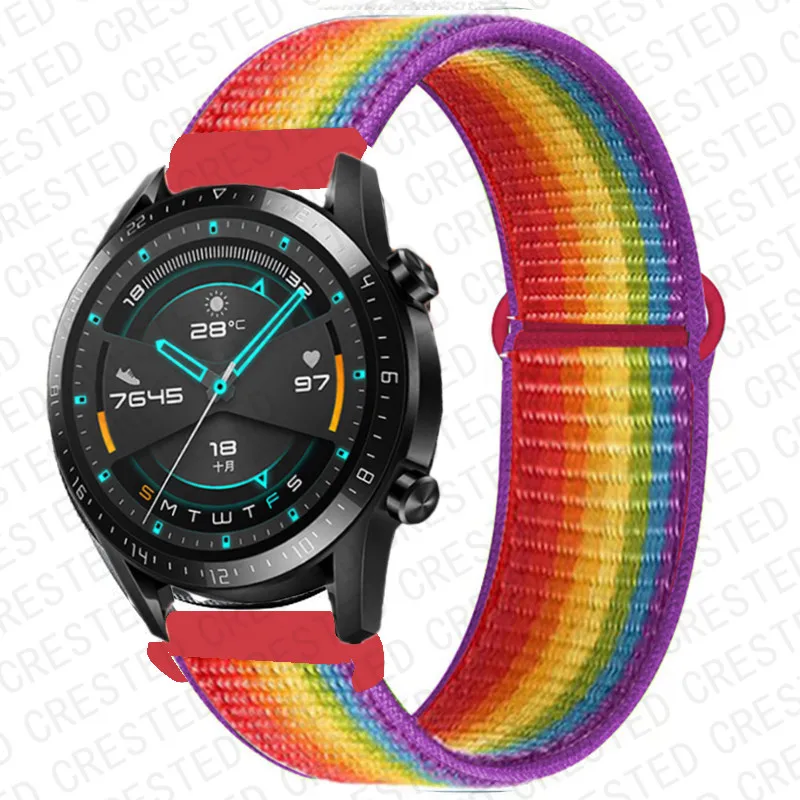 

Nylon Bracelet Galaxy Watch 46mm/42mm/active 2 Band Strap 20mm 22mm Watch Bands for Samsung Gear S3 Frontier 42/46 Mm Huawei GT2