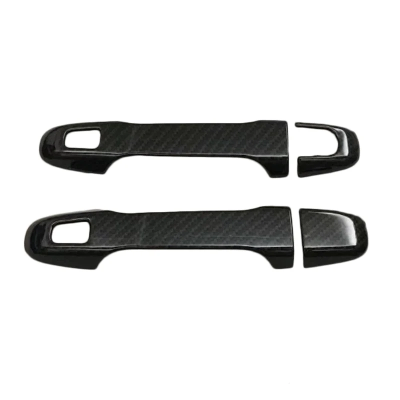 carbon fiber style car front and rear outside door shake handshandle cover accessories for 2016 2017 2018 Toyota C-HR CHR | Автомобили и